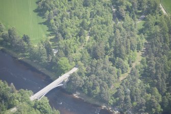 Oblique aerial view of the Bridge of Carron, looking SW.