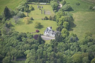 Oblique aerial view of Kininvie House, looking WSW