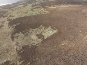 Oblique aerial view of the farmstead at Cairn, looking N.