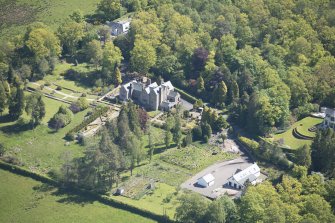 Oblique aerial view of Auchenibert Country House, looking ENE.