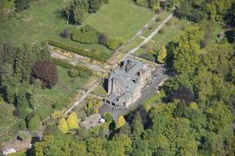 Oblique aerial view of Auchenibert Country House, looking NNW.