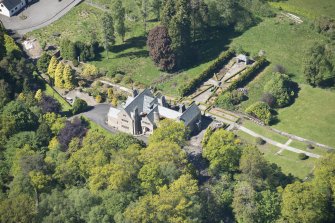 Oblique aerial view of Auchenibert Country House, looking WSW.