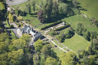 Oblique aerial view of Auchenibert Country House, looking SW.