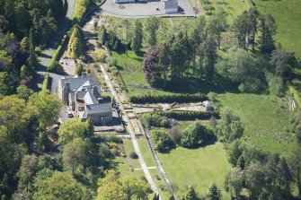 Oblique aerial view of Auchenibert Country House, looking SSW.
