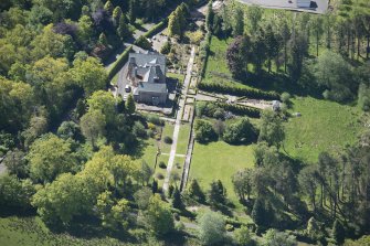 Oblique aerial view of Auchenibert Country House, looking S.