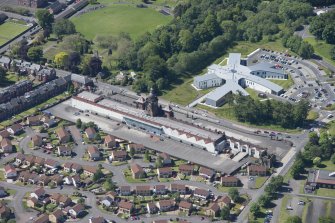 Oblique aerial view of the Argyll Motor Car Factory, looking WSW.