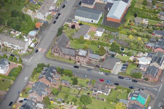 Oblique aerial view of the Ewing Gilmour Institute, looking NNW.