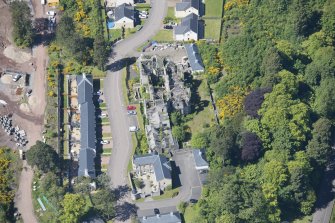 Oblique aerial view of Broadfield Hospital, looking WSW.