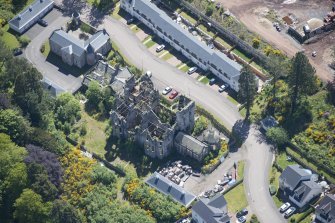 Oblique aerial view of Broadfield Hospital, looking ESE.