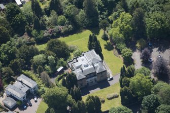 Oblique aerial view of Kilmardinny House, looking S.