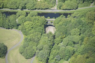 Oblique aerial view of the Luggie Water Aqueduct, looking WNW.