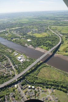 Oblique aerial view of the Erskine Bridge, looking S.