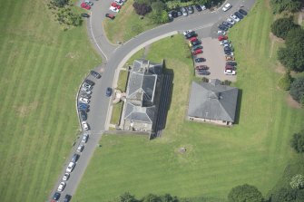 Oblique aerial view of Beechwood House, looking SW.