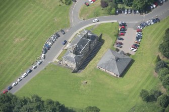 Oblique aerial view of Beechwood House, looking SW.