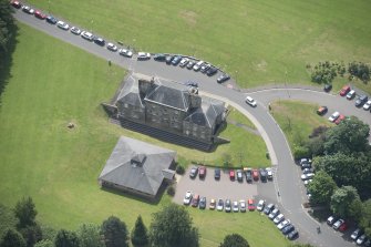 Oblique aerial view of Beechwood House, looking SE.