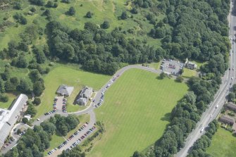 Oblique aerial view of Beechwood House and Murrayfield Hospital, looking ENE.