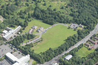 Oblique aerial view of Beechwood House and Murrayfield Hospital, looking NE.