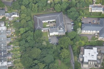 Oblique aerial view of Murrayfield House, looking NNW.