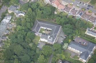 Oblique aerial view of Murrayfield House, looking NW.