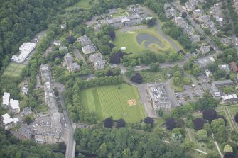 Oblique aerial view of the Scottish Gallery of Modern Art and Dean Gallery, looking W.