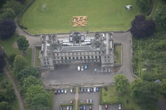 Oblique aerial view of the Dean Gallery, looking S.