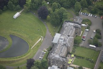 Oblique aerial view of the Scottish Gallery of Modern Art, looking ESE.
