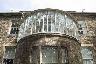 Eskbank House. Detail of first floor conservatory.