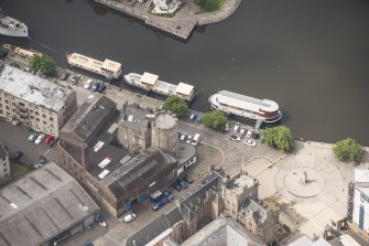 Oblique aerial view of Leith Signal Tower, looking WSW.