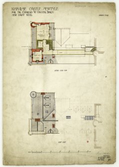 Roof and second Floor plan for New East Wing.
Drawing No.229