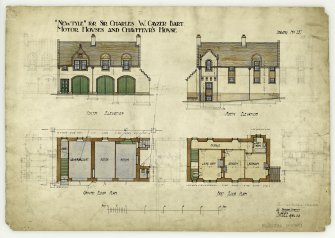 North and South Elevations, and ground and first floor plans.
Drawing No.75