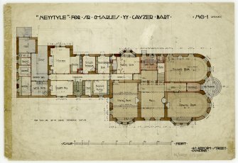 Ground Floor Plan  for 'Newtyle'
Drawing No1 (amended).