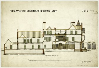 Longitudinal section  for 'Newtyle'
Drawing No9 (amended).