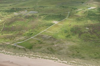 Oblique aerial view of the Blackdog Rifle Ranges, looking SW.