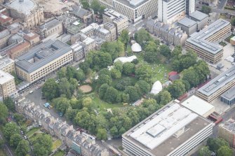 Oblique aerial view of George Square, looking NNE.