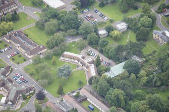 Oblique aerial view of the Astley Ainslie Hospital and Scientific Block, looking WNW.