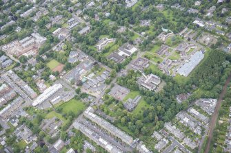 Oblique aerial view of the Astley Ainslie Hospital, looking NE.