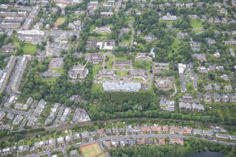 Oblique aerial view of the Astley Ainslie Hospital, looking N.