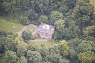 Oblique aerial view of the Hermitage of Braid, looking WNW.