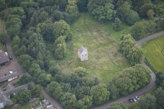 Oblique aerial view of Morton House Belvedere Observation Post, looking WNW.