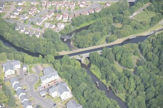 Oblique aerial view of the Kelvin Aqueduct, looking NNW.