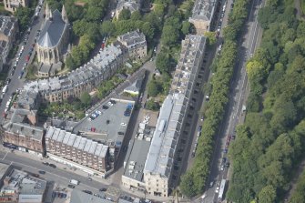 Oblique aerial view of Grosvenor Terrace and Grosvenor Hotel, looking WNW.