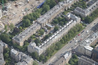 Oblique aerial view of Hamilton Drive and Buckingham Terrace, looking E.