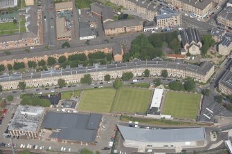 Oblique aerial view of St Vincent Crescent, looking NNW.