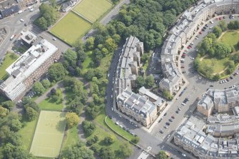 Oblique aerial view of Park Gate and Park Quadrant, looking ENE.