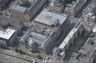 Oblique aerial view of the Mitchell Library, looking WSW.