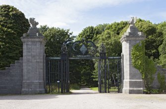 Gates and pillars from east.