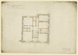 Drawing of plan of second floor above street, Bank of Scotland, Dundee