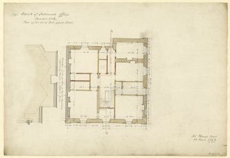 Drawing of plan of third floor above street, Bank of Scotland, Dundee