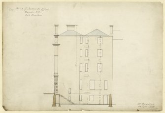 Drawing of back elevation, Bank of Soctland, Dundee