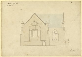 Drawing of north elevation, Dundee Church